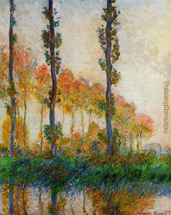Three Trees in Autumn painting - Claude Monet Three Trees in Autumn art painting